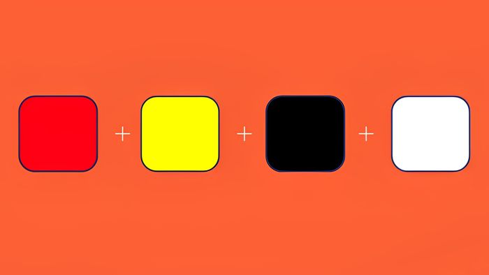 Phương pháp tạo màu cam từ các màu đỏ, vàng, đen và trắng